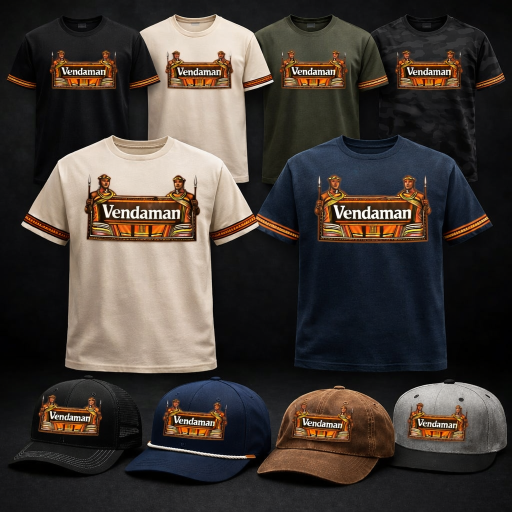 Vendaman t-shirts and straight caps range