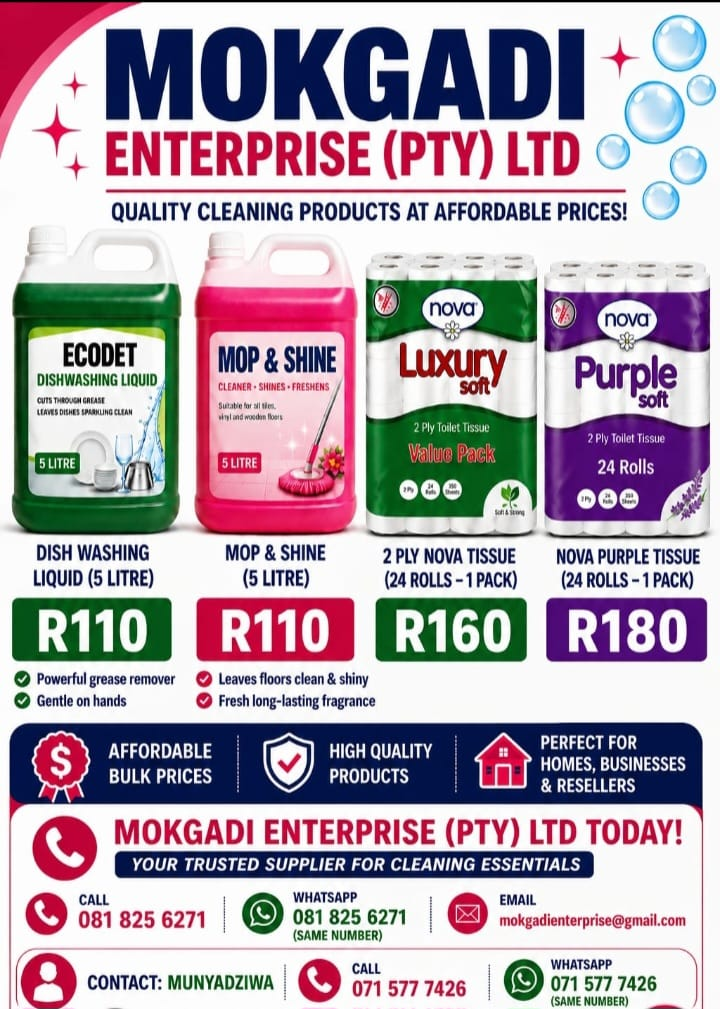 Mokgadi Enterprise product price list