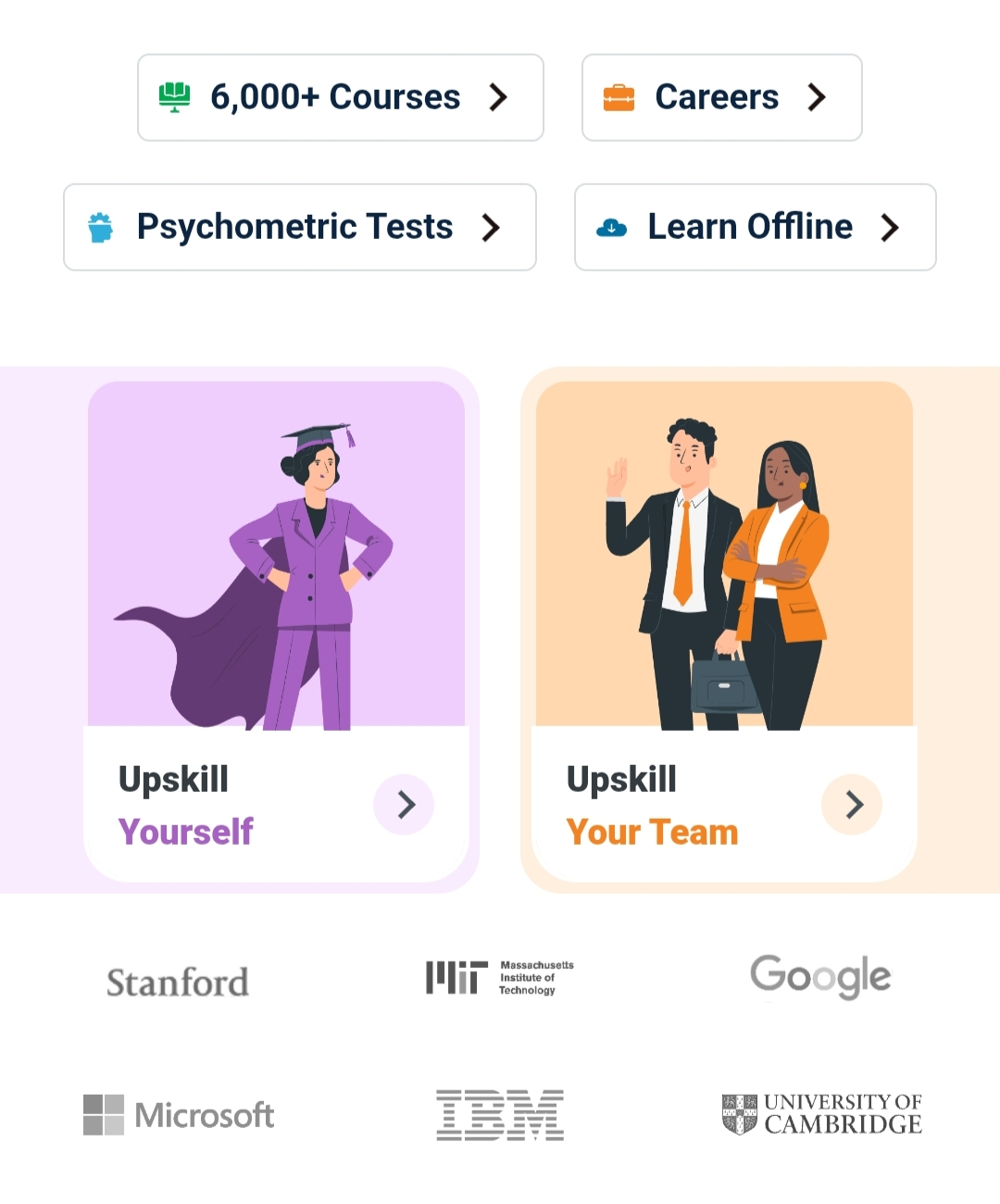 Upskill yourself or upskill your team, with partner institutions
